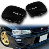 For 1997-2001 Subaru Impreza STi GC8 GF8 Black Fog Light Lamp Bumper Covers Cap