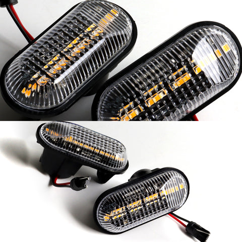 For 2000-2009 Honda S2000 Clear Lens Amber LED Turn Signal Side Marker Lights
