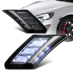 For 2013-2020 Subaru BRZ Scion FR-S Smoke Lens LED Side Marker Bumper Light Lamp