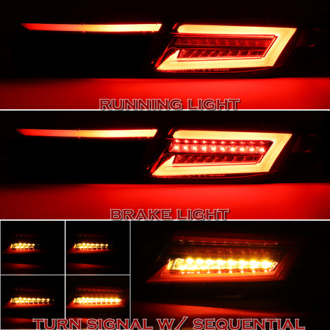 For 2022-2024 Toyota GR86 Subaru BRZ Red/Smoke DRL LED Brake Tail Lights Lamps