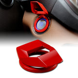 Universal Lambo Style Aluminum Engine Start Stop Button Decor Ring Trim Cover Red