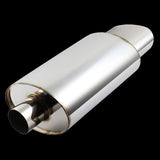 5.5" Wide Euro Oval Tip T-304 Stainless Steel Weld-on Muffler Exhaust 2.5" Inlet