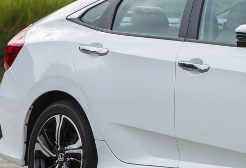For 2016-2019 Honda Civic 10Th Chrome Door Handle Cover Cap Trim No Smart Key Hole