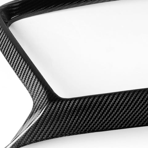 For 2017-2021 Infiniti Q60 Carbon Fiber Front Grille Grill Trim Overlay Cover