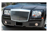 For 2005-2010 Chrysler 300 300C Chrome Vertical Phantom Style Front Bumper Grille
