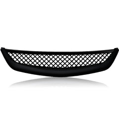 For 2001-2003 Honda Civic Coupe/Sedan Type R Black Mesh ABS Front Hood Grille Grill