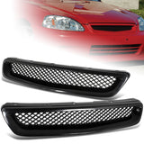 For 1996-1998 Honda Civic JDM Type R Black Mesh ABS Front Hood Grille Grill