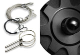 Universal JDM Black Aluminum Hardware Bonnet Racing Hood Pin Lock Appearance Kit