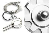 Universal Silver Aluminum Hardware Bonnet Racing Hood Pin Lock Appearance Kit