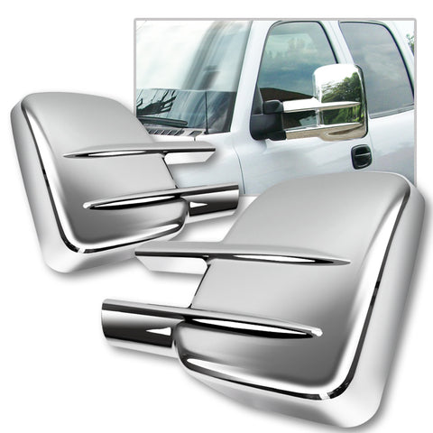 For 1999-2014 Chevy Silverado 2500HD/3500HD Chrome ABS Side Mirror Covers Trim