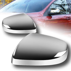 For 2015-2018 Ford Edge Chrome ABS Plastic Side Mirror Cover Kit NO Signal Cut  2Pcs