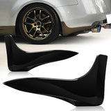 For 2003-2006 Infiniti G35 Coupe/2DR Black Rear Bumper Lip Mud Guards Polyurethane