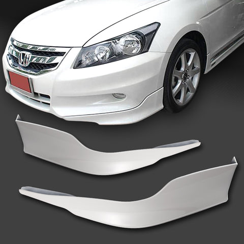 For 2011-2012 Honda Accord 4-DR OE-Style Painted White Front Bumper Aprons Lip  2 pcs