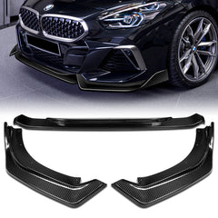 For 2019-2022 BMW Z4 G29 M-Sport Carbon Fiber Front Bumper Spoiler Splitter Lip  3pcs