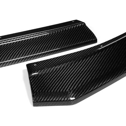 For 2021-2023 Ford Mustang Mach-E Carbon Fiber Front Bumper Spoiler Splitter Lip 3pcs