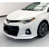 For 2014-2016 Toyota Corolla S GT-Style Painted White Front Bumper Spoiler Lip  3pcs