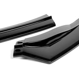 For 2011-2013 Scion TC V-Style Painted Black Front Bumper Spoiler Splitter Lip  3pcs