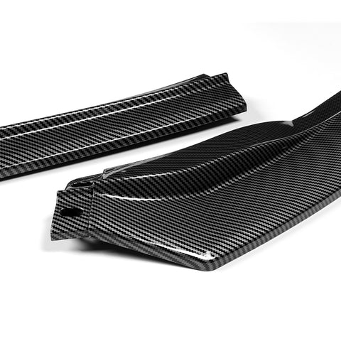 For 2011-2013 Scion TC V-Style Carbon Painted Front Bumper Spoiler Splitter Lip  3pcs