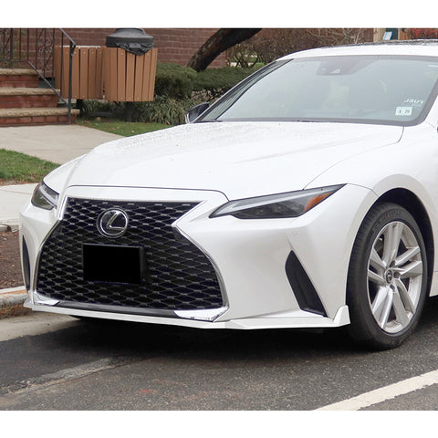 For 2021-2022 Lexus IS300 IS350 Base V-Style Painted White Front Bumper Lip  3pcs