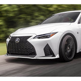 For 2021-2023 Lexus IS350 IS500 F-Sport V-Style Painted White Front Bumper Lip  3pcs