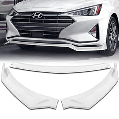 For 2019-2020 Hyundai Elantra Sedan Painted White Front Bumper Body Spoiler Lip  3pcs