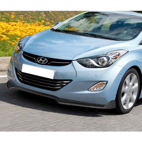 For 2011-2013 Hyundai Elantra Sedan Carbon Painted Front Bumper Body Spoiler Lip  3pcs