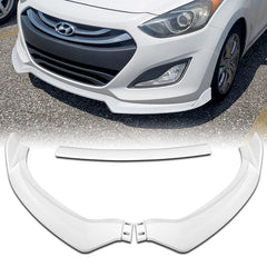 For 2013-17 Hyundai Elantra GT Hatchback Painted White Front Bumper Spoiler Lip  3pcs