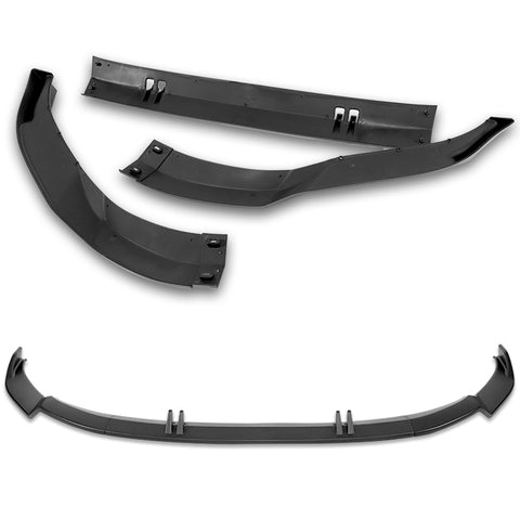 For 2022-2024 Audi A3 Sedan STP-Style Matt Black Front Bumper Body Spoiler Lip  3pcs