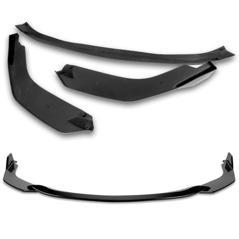 For 2019-2022 Toyota Corolla Hatchback TS-Style Painted Black Front Bumper Lip  3pcs