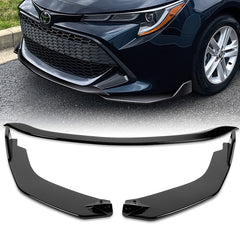 For 2019-2022 Toyota Corolla Hatchback TS-Style Painted Black Front Bumper Lip  3pcs