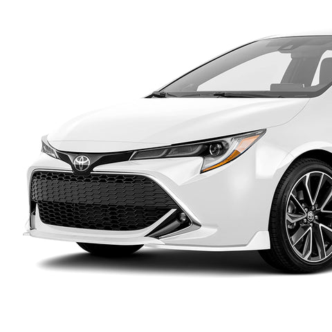 For 2019-2022 Toyota Corolla Hatchback TS-Style Painted White Front Bumper Lip  3pcs