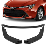 For 2019-2022 Toyota Corolla SE Hatchback TS-Style Matt Black Front Bumper Lip  3pcs