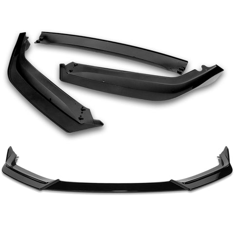 For 2021-2022 Honda Accord Sedan Painted Black Front Bumper Spoiler Splitter Lip  3pcs