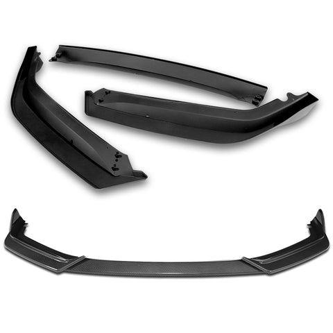 For 2021-2022 Honda Accord Sedan Carbon Style Front Bumper Spoiler Splitter Lip  3pcs