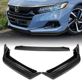 For 2021-2023 Honda Accord Sedan Carbon Style Front Bumper Spoiler Splitter Lip  3pcs