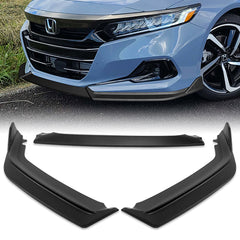 For 2021-2022 Honda Accord Sedan Matt Black Front Bumper Spoiler Splitter Lip  3pcs