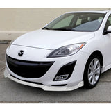 For 2010-2013 Mazda 3 MS-Style Painted White Color Front Bumper Body Kit Spoiler Lip