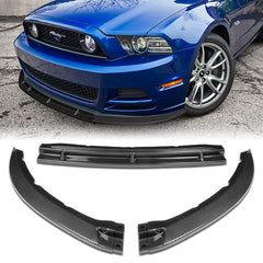 For 2013-2014 Ford Mustang GT-Style Carbon Look Front Bumper Body Spoiler Lip