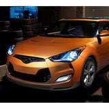 For 2012-2017 Hyundai Veloster Base Carbon Look Front Bumper Splitter Spoiler Lip  3Pcs
