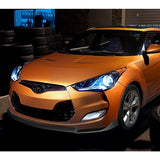 For 2012-2017 Hyundai Veloster Base Matt Black Front Bumper Splitter Spoiler Lip 3Pcs