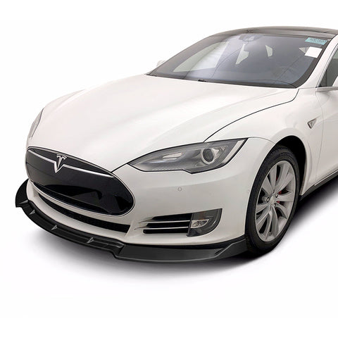 For 2012-2015 Tesla Model S STP-Style Matte Black Color Front Bumper Splitter Spoiler Lip