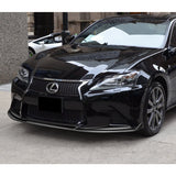 For 2013-2015 Lexus GS350 GS450h F-Sport Painted Black Front Bumper Spoiler Lip  3Pcs