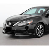 For 2016-2018 Nissan Altima 4DR Painted Black Front Bumper Splitter Spoiler Lip  3 Pcs