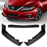 For 2016-2018 Nissan Altima Sedan Carbon Look Front Bumper Splitter Spoiler Lip  3Pcs