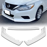 For 2016-2018 Nissan Altima 4DR Painted White Front Bumper Splitter Spoiler Lip  3Pcs