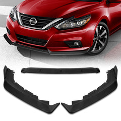 For 2016-2018 Nissan Altima Sedan Matt Black Front Bumper Splitter Spoiler Lip  3 Pcs