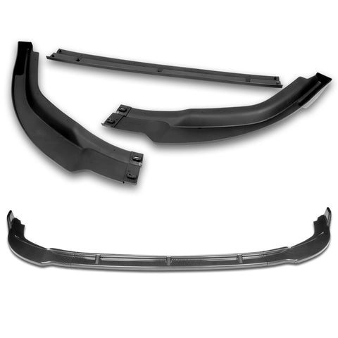 For 2006-2008 Honda Civic Coupe CS-Style Carbon Look Front Bumper Spoiler Lip  3pcs