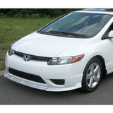 For 2006-2008 Honda Civic Coupe CS-Style Painted White Front Bumper Spoiler Lip  3pcs