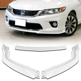 For 2013-2015 Honda Accord Coupe Painted White Front Bumper Splitter Spoiler Lip  3pcs