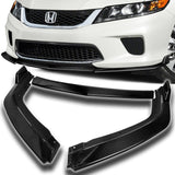 For 2013-2015 Honda Accord Coupe Carbon Fiber Front Bumper Splitter Spoiler Lip  3pcs